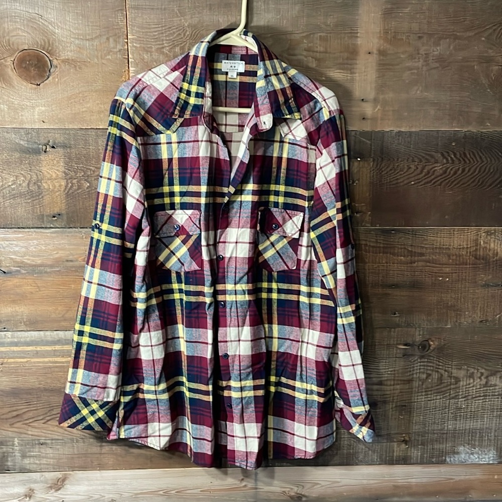 Matchstick button down flannel XL. NWOT
